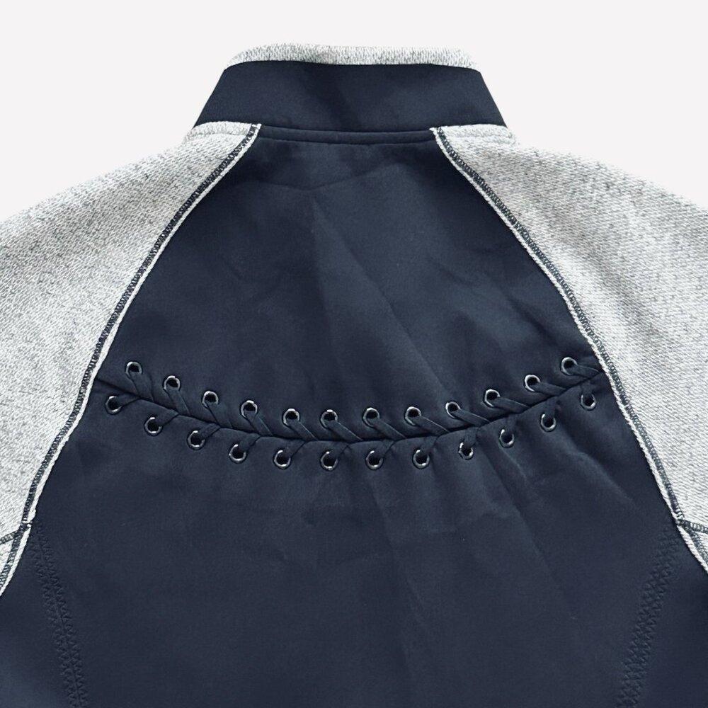 Lululemon Womens Jacket Size 4 Black Gray Var-City Bomber Baseball Stitching - Picture 5 of 10